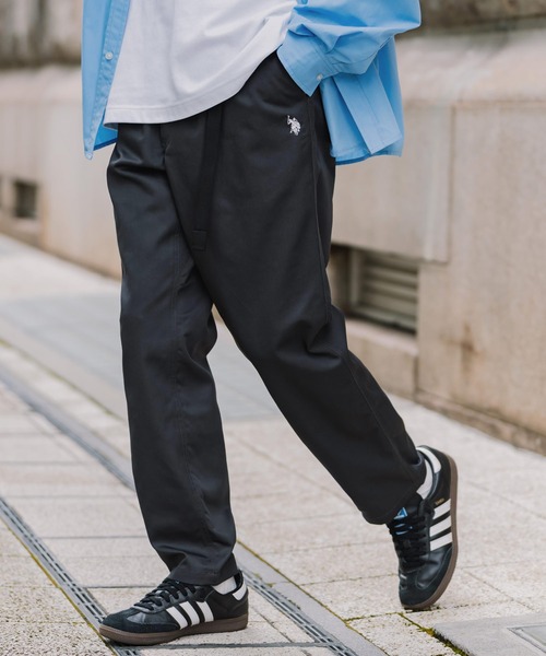 U.S. POLO ASSN.(ユーエスポロアッスン)の「U.S. POLO ASSN. ユーエスポロアッスン 別注コラボ ロゴ刺繍テーパードクライミングパンツ(その他パンツ・メンズ・ライトインディゴブルー/ブラック/インディゴブルー/カーキ/ベージュ/チャコール・M/L/XL)」の2枚目の写真