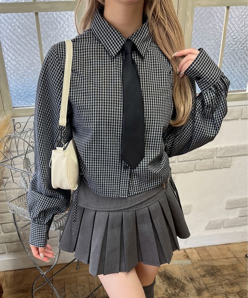 PHILLY(フィリー)の「《2点セット》アソートネクタイセットシャツ(シャツ/ブラウス・レディース・ベージュ/ブラック/ホワイト・FREE)」の16枚目の写真