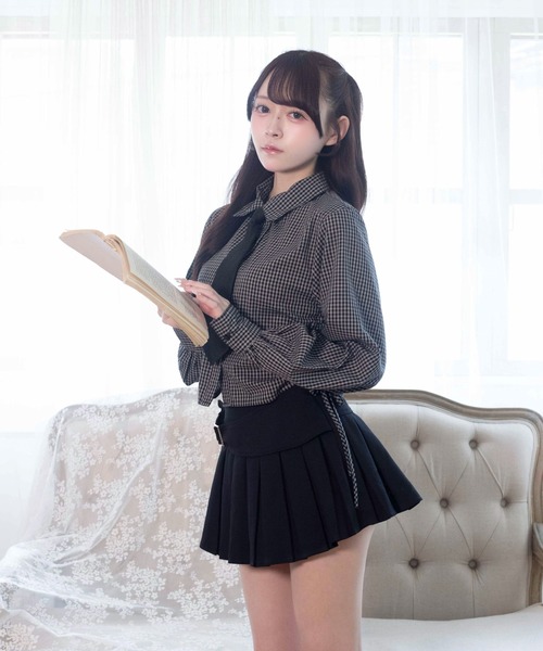 PHILLY(フィリー)の「《2点セット》アソートネクタイセットシャツ(シャツ/ブラウス・レディース・ベージュ/ブラック/ホワイト・FREE)」の11枚目の写真