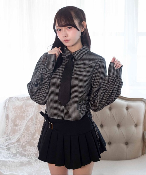PHILLY(フィリー)の「《2点セット》アソートネクタイセットシャツ(シャツ/ブラウス・レディース・ベージュ/ブラック/ホワイト・FREE)」の10枚目の写真