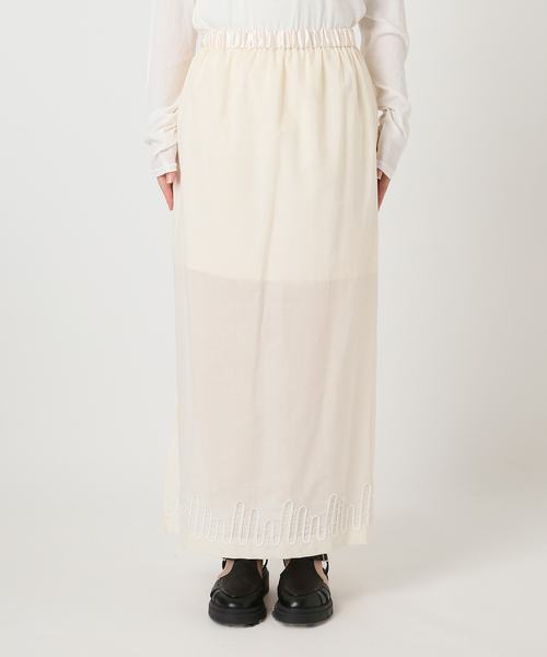JOURNAL STANDARD(ジャーナルスタンダード)の「【SALLY VINTAGE × JOURNAL STANDARD】SALLY ORGANDY SKIRT(スカート・レディース・ブラック/アイボリー・FREE)」の9枚目の写真