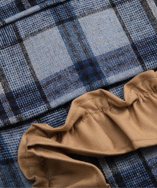 LA POMME petit(ラポミ・プチ)の「Check Frill Decorate Jacket/チェック柄フリルジャケット(テーラードジャケット・レディース・ブラウン/ブラック/ブルー・FREE)」の13枚目の写真