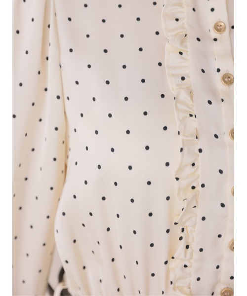 M me eme(エムミーエメ)の「Classical dot tiered onepiece(eme10727)(ワンピース・レディース・ブラック/ベージュ・FREE)」の17枚目の写真