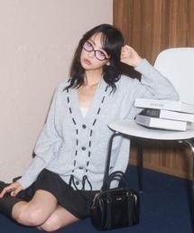 Lallana（ララーナ）の「Lame coco ribbon cardigan/ラメココリボンカーディガン（カーディガン/ボレロ）」