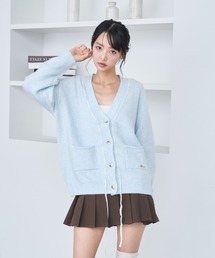 Lallana（ララーナ）の「Lame coco ribbon cardigan/ラメココリボンカーディガン（カーディガン/ボレロ）」