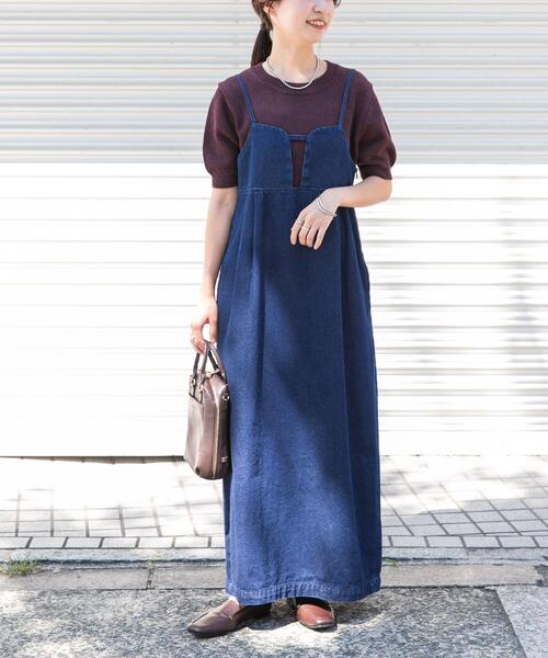 ITEMS URBANRESEARCH(アイテムズ アーバンリサーチ)の「デニムキャミワンピース(ワンピース・レディース・インディゴブルー/ブラック・FREE)」の9枚目の写真