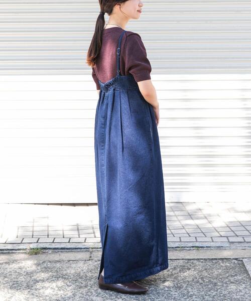 ITEMS URBANRESEARCH(アイテムズ アーバンリサーチ)の「デニムキャミワンピース(ワンピース・レディース・インディゴブルー/ブラック・FREE)」の10枚目の写真