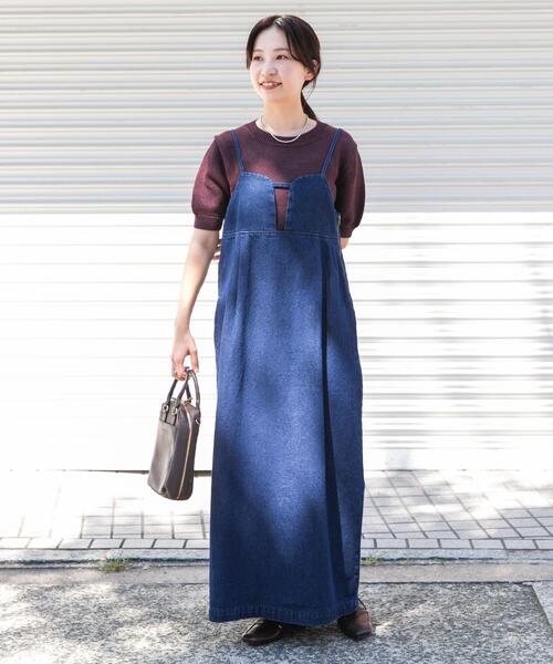 ITEMS URBANRESEARCH(アイテムズ アーバンリサーチ)の「デニムキャミワンピース(ワンピース・レディース・インディゴブルー/ブラック・FREE)」の12枚目の写真