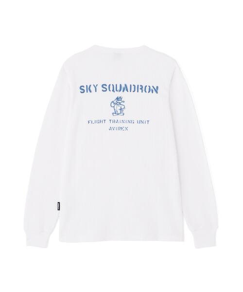 AVIREX(アヴィレックス)の「《WEB&DEPOT限定》MINI WAFFLE L/S T-SHIRT / ミニワッフル 長袖Tシャツ / AVIREX / アヴィレックス(Tシャツ/カットソー・メンズ・ホワイト/グレー/オリーブ系/ブラック・M/L/2XL/S/XL)」の11枚目の写真