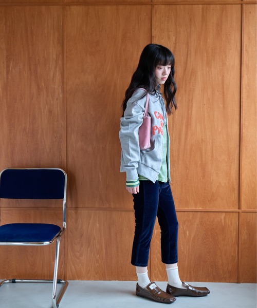 common gull products.（コモンガルプロダクツ）の「common gull products. waffle zip hoodie（パーカー・レディース・ネイビー/オレンジ/アイボリー/ミント/杢グレー・SMALL/MEDIUM/LARGE）」の7枚目の写真
