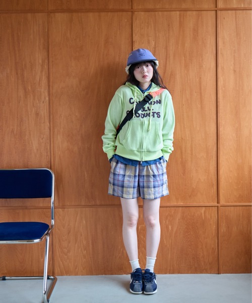 common gull products.（コモンガルプロダクツ）の「common gull products. waffle zip hoodie（パーカー・レディース・ネイビー/オレンジ/アイボリー/ミント/杢グレー・SMALL/MEDIUM/LARGE）」の22枚目の写真