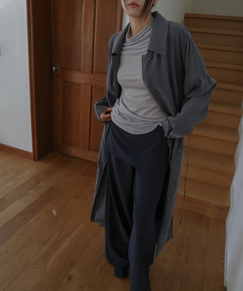 LYNTE(リンテ)の「レイヤードパンツ(ダークグレー)(その他パンツ・レディース・その他・FREE)」の2枚目の写真