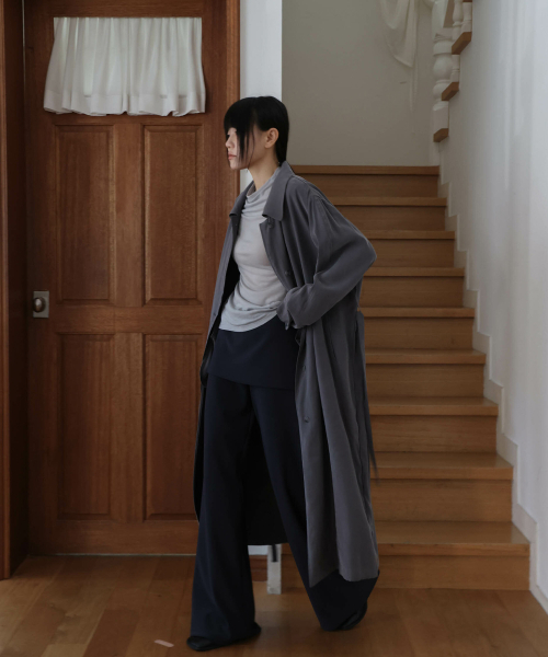 LYNTE(リンテ)の「レイヤードパンツ(ダークグレー)(その他パンツ・レディース・その他・FREE)」の3枚目の写真
