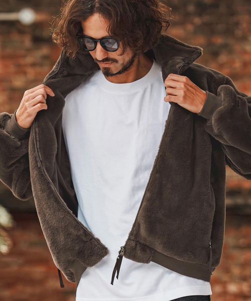 felkod(フィルコッド)の「mj11985- Fake Mink Fur Blouson フェイクミンクファーブルゾン(F26F060)(ブルゾン・メンズ・ブラック/モカ・M/S/L)」の4枚目の写真