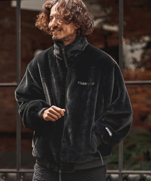felkod(フィルコッド)の「mj11985- Fake Mink Fur Blouson フェイクミンクファーブルゾン(F26F060)(ブルゾン・メンズ・ブラック/モカ・M/S/L)」の9枚目の写真