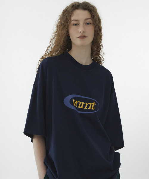 VANISHMENT(バニシュメント)の「Sport logo oversize t-shirt_navy(Tシャツ/カットソー・レディース・その他・FREE)」の1枚目の写真