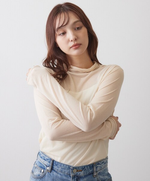 DRESSTERIOR(ドレステリア)の「シアータートル(Tシャツ/カットソー・レディース・サックスブルー/ブラック/ライトベージュ・40/38/36)」の17枚目の写真