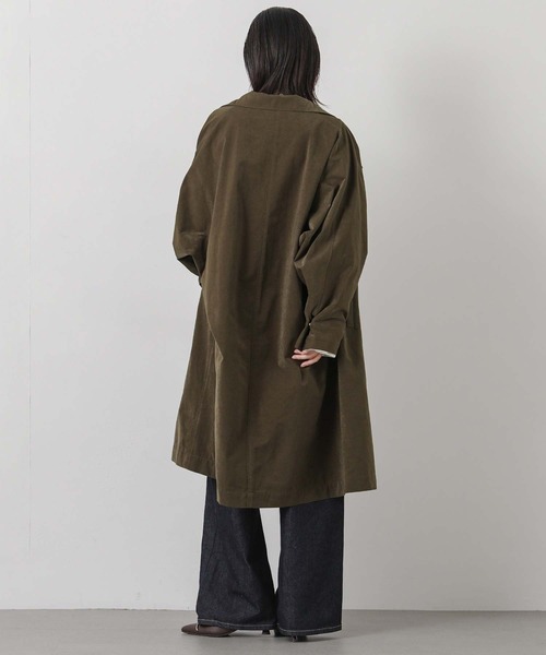 Gready Brilliant(グレディブリリアン)の「ピーチスタンドスカーフ付(ノーカラーコート・レディース・ベージュ/カーキ・38)」の21枚目の写真