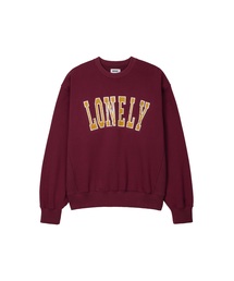 LONELY/LOVELY クラックスウェットシャツ バーガンディ