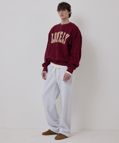 NOHANT(ノアン)の「LONELY/LOVELY クラックスウェットシャツ バーガンディ(スウェット・レディース・バーガンディー・SMALL/MEDIUM/LARGE)」の3枚目の写真