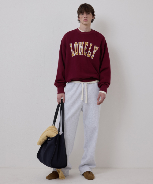 NOHANT(ノアン)の「LONELY/LOVELY クラックスウェットシャツ バーガンディ(スウェット・レディース・バーガンディー・SMALL/MEDIUM/LARGE)」の6枚目の写真