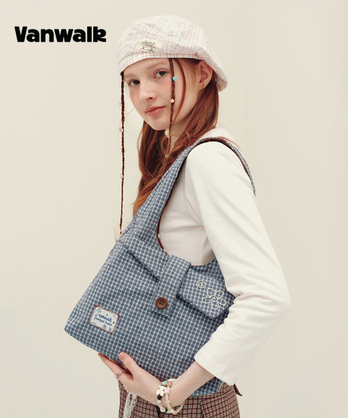 VANWALK（バンウォーク）の「オード リバーシブル トートバッグ [チェックブルー]（トートバッグ・レディース・その他・FREE）」の6枚目の写真