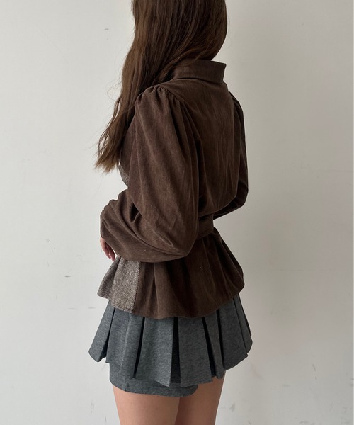 HEIREN(ヘイレーン)の「ボレロ×キャミビスチェドッキングトップス(シャツ/ブラウス・レディース・ブラック/ブラウン・FREE)」の21枚目の写真