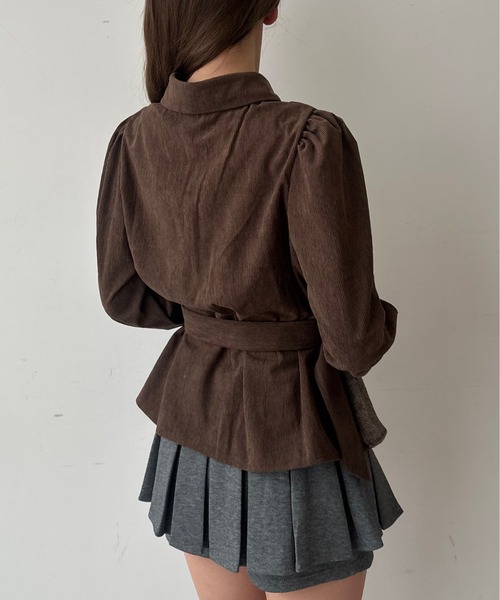 HEIREN(ヘイレーン)の「ボレロ×キャミビスチェドッキングトップス(シャツ/ブラウス・レディース・ブラック/ブラウン・FREE)」の20枚目の写真