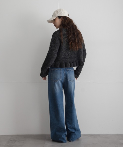 URBAN RESEARCH Sonny Label(アーバンリサーチサニーレーベル)の「アイレットフリルニット(ニット/セーター・レディース・アイボリー/イエロー/チャコールグレー・FREE)」の17枚目の写真