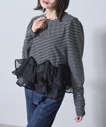 オーガンジー」に該当するレディースのトップス（フリル）ファッション