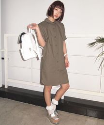 MURUA | 【CASUAL】safari SH OP(ワンピース)