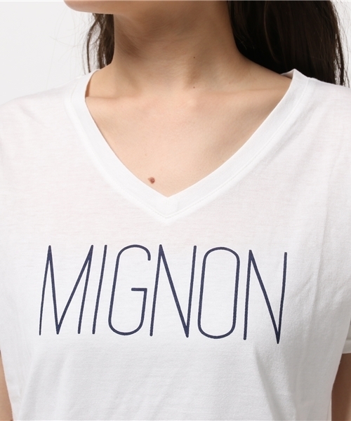 31 Sons de mode（トランテアン　ソン　ドゥ　モード）の「ＶネックロゴＴシャツ（Tシャツ/カットソー・レディース・ライトグレー/ネイビー/オフホワイト・36）」の7枚目の写真