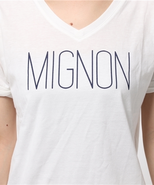 31 Sons de mode（トランテアン　ソン　ドゥ　モード）の「ＶネックロゴＴシャツ（Tシャツ/カットソー・レディース・ライトグレー/ネイビー/オフホワイト・36）」の9枚目の写真