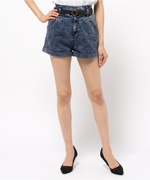 Heather | サークルバックルハイウエストショートパンツ　729613(デニムパンツ)