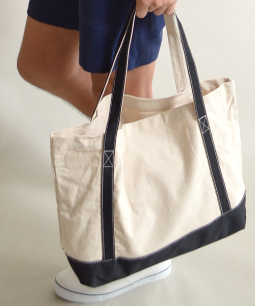 ROOPTOKYO(ループトウキョウ)の「【再入荷】 トートバッグ キャンバス 無地(トートバッグ・レディース・グリーン/ブラック/ネイビー・FREE)」の2枚目の写真