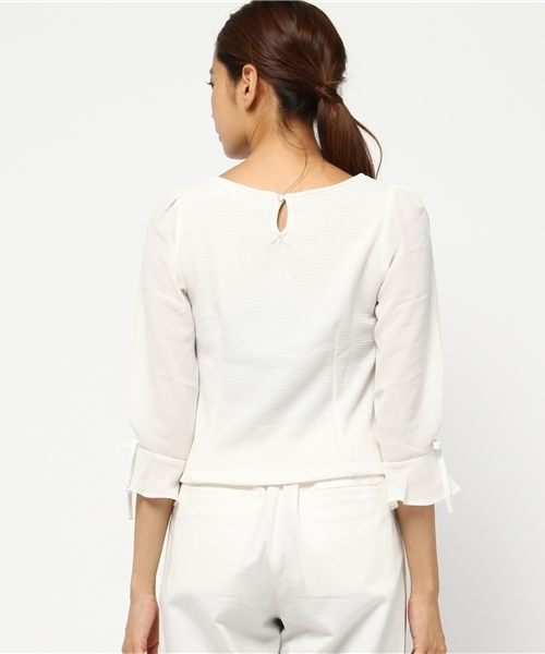 PROPORTION BODY DRESSING（プロポーションボディドレッシング）の「デザインスリーブカットソー（Tシャツ/カットソー・レディース・ホワイト/ブラック/ピンク・FREE）」の6枚目の写真