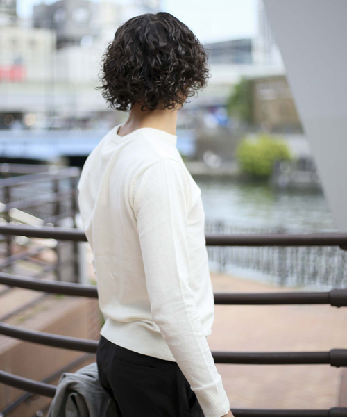 Denime（ドゥニーム）の「カシミアミックスクルーネックニット（ニット/セーター・メンズ・カーキ/ネイビー/グレー/ホワイト/レッド・LARGE/X-LARGE/MEDIUM）」の12枚目の写真