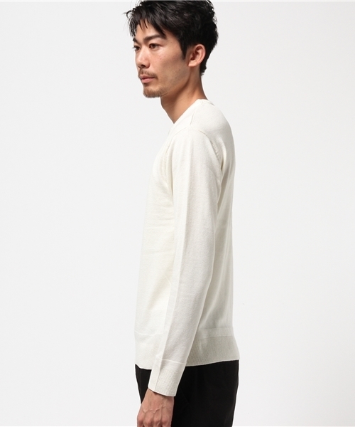 Denime（ドゥニーム）の「カシミアミックスクルーネックニット（ニット/セーター・メンズ・カーキ/ネイビー/グレー/ホワイト/レッド・LARGE/X-LARGE/MEDIUM）」の6枚目の写真