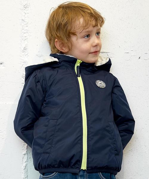 green label relaxing(グリーンレーベルリラクシング)の「【KIDS】タフタ×ボア ブルゾン リバーシブル◆(ブルゾン・キッズ・レッド/ネイビー・115cm/105cm/125cm/135cm/95cm)」の1枚目の写真