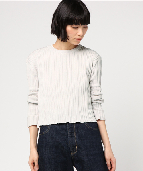 mystic（ミスティック）の「ランダムリブ2WAYカーデ（ニット/セーター・レディース・ミント/ベビーピンク/アイボリー/ブラック/ピンク・ﾌﾘ-）」の15枚目の写真