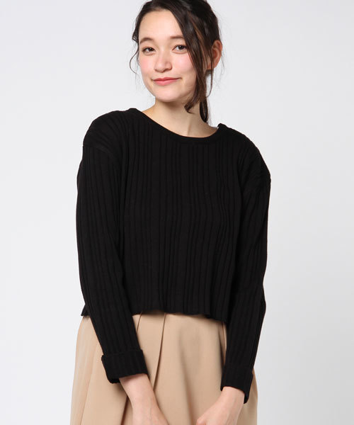 mystic（ミスティック）の「ランダムリブ2WAYカーデ（ニット/セーター・レディース・ミント/ベビーピンク/アイボリー/ブラック/ピンク・ﾌﾘ-）」の16枚目の写真