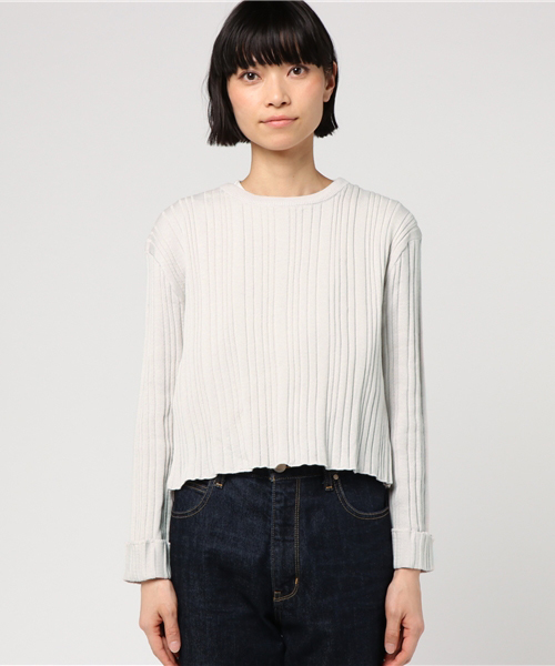 mystic（ミスティック）の「ランダムリブ2WAYカーデ（ニット/セーター・レディース・ミント/ベビーピンク/アイボリー/ブラック/ピンク・ﾌﾘ-）」の6枚目の写真