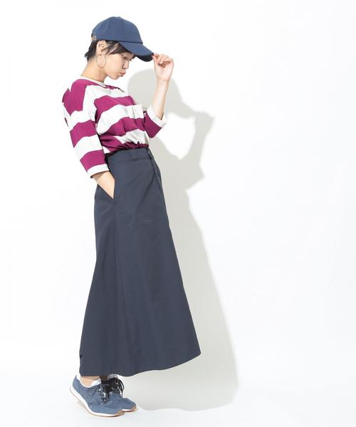 coen(コーエン)の「【新色登場・大人気・追加生産】USAコットンワイドボーダーカットソー(Tシャツ/カットソー・レディース・ブラック/ベージュ/ブラウン/ネイビー/イエロー/ダークグリーン/パープル/ナチュラル・LARGE/MEDIUM)」の20枚目の写真