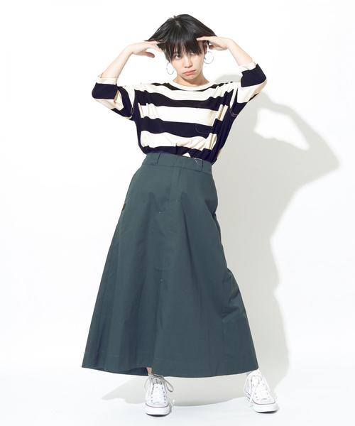 coen(コーエン)の「【新色登場・大人気・追加生産】USAコットンワイドボーダーカットソー(Tシャツ/カットソー・レディース・ブラック/ベージュ/ブラウン/ネイビー/イエロー/ダークグリーン/パープル/ナチュラル・LARGE/MEDIUM)」の14枚目の写真