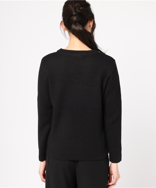 VENCEEXCHANGE（ヴァンスエクスチェンジ）の「ビジュー付きニットプルオーバー（ニット/セーター・レディース・オフホワイト/ブラック/パープル/グレー・MEDIUM）」の8枚目の写真