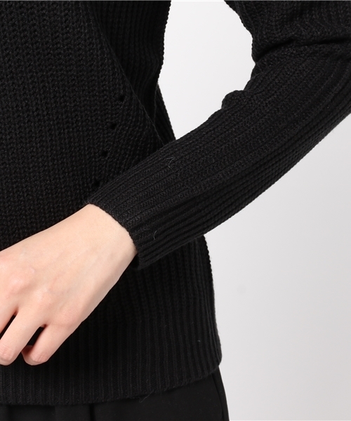 VENCEEXCHANGE（ヴァンスエクスチェンジ）の「ビジュー付きニットプルオーバー（ニット/セーター・レディース・オフホワイト/ブラック/パープル/グレー・MEDIUM）」の6枚目の写真