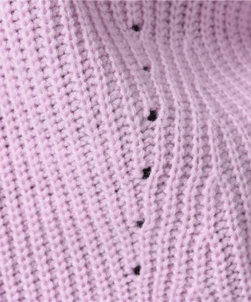 VENCEEXCHANGE（ヴァンスエクスチェンジ）の「ビジュー付きニットプルオーバー（ニット/セーター・レディース・オフホワイト/ブラック/パープル/グレー・MEDIUM）」の11枚目の写真