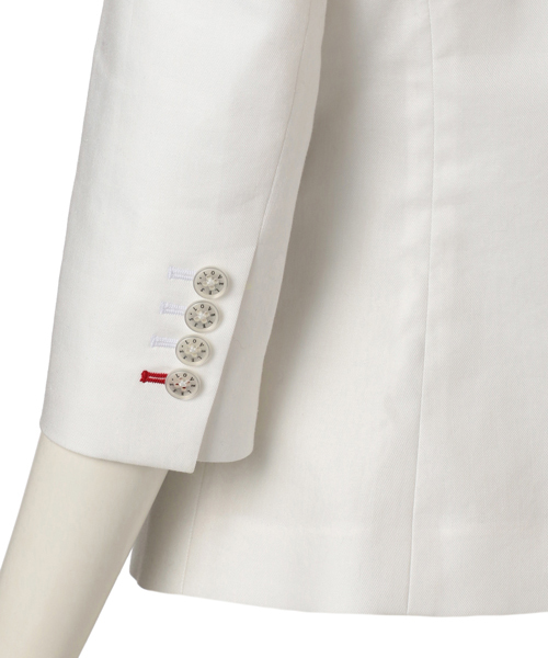 LOVELESS（ラブレス）の「【LOVELESS】WOMENS ホワイトピークドハーフスリーブジャケット（テーラードジャケット・レディース・ホワイト・34/36）」の6枚目の写真