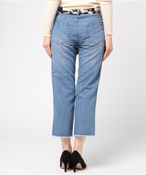 Honeys（ハニーズ）の「カットオフデニムパンツ（デニムパンツ・レディース・ライトインディゴブルー/インディゴブルー・M/S/L）」の5枚目の写真