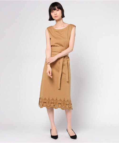 Khaju（カージュ）の「Khaju:エンブロイダリーヘムカットワンピース  